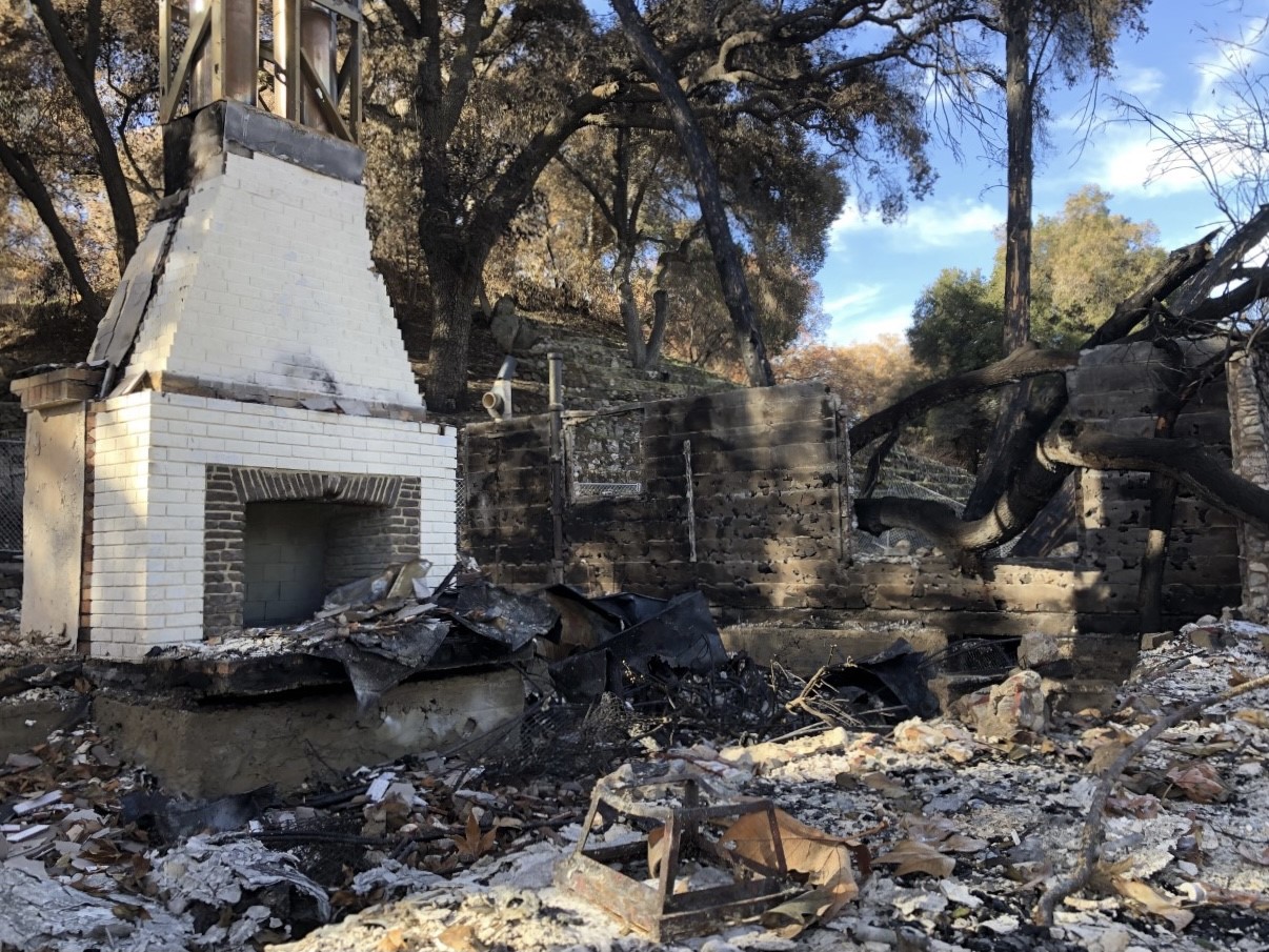 Peter Strauss Ranch after Woolsey Fire/NPS file