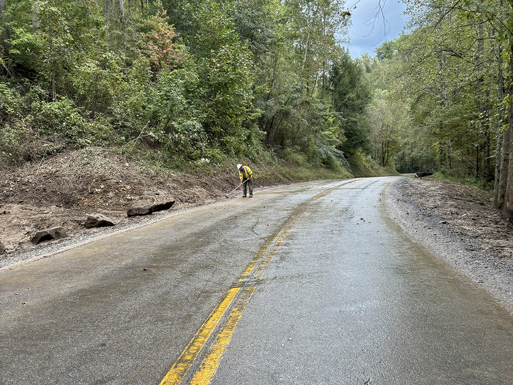 A now-cleaned up Gatlinburg Bypass, Great Smoky Mountains National Park / NPS file