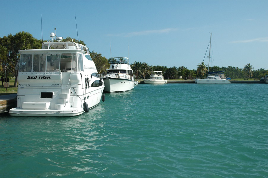 Boats moored at Boca Chita Key, Biscayne National Park / NPS file