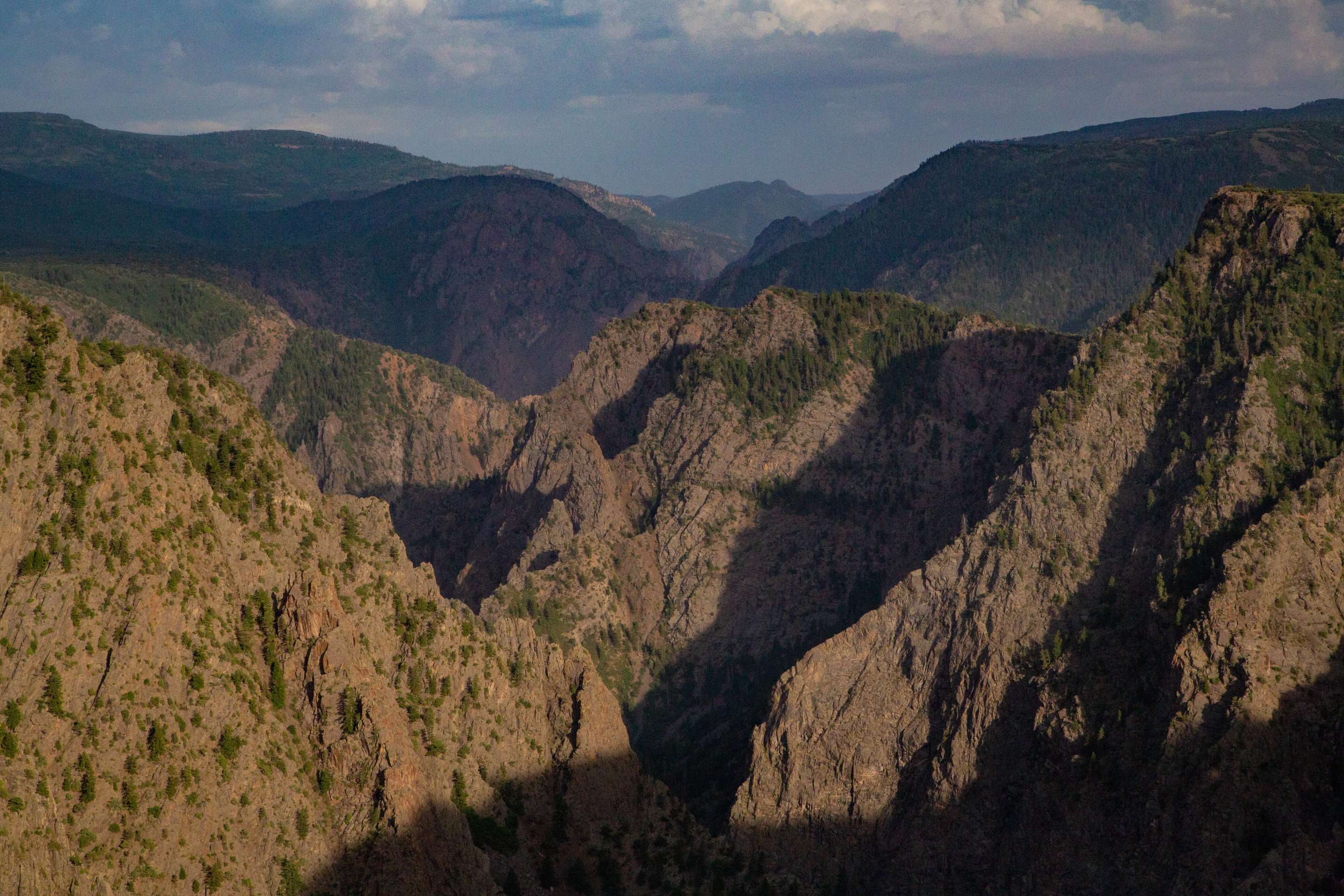 Hazy meandering canyon