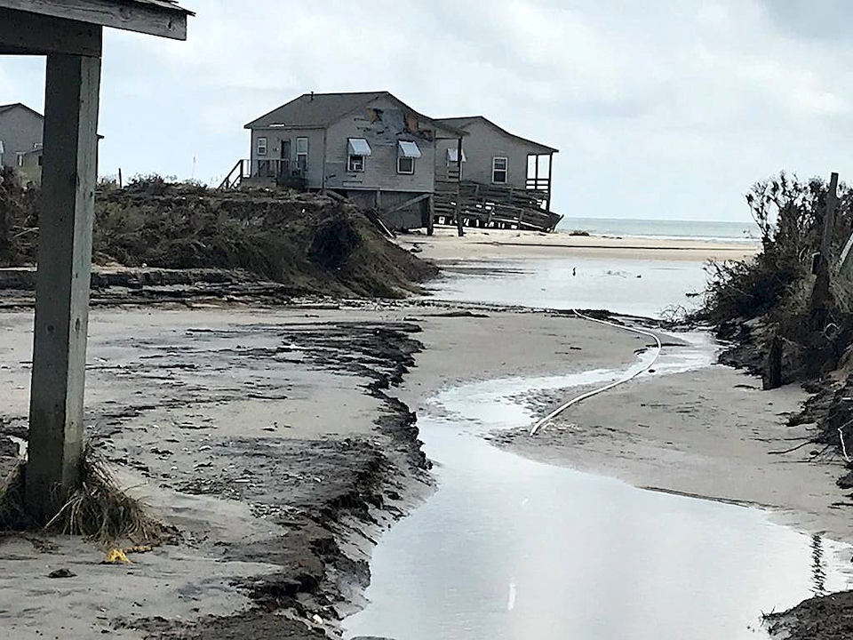 Hurricane Dorian did much damage to Great Island cabins at Cape Lookout/NPS file