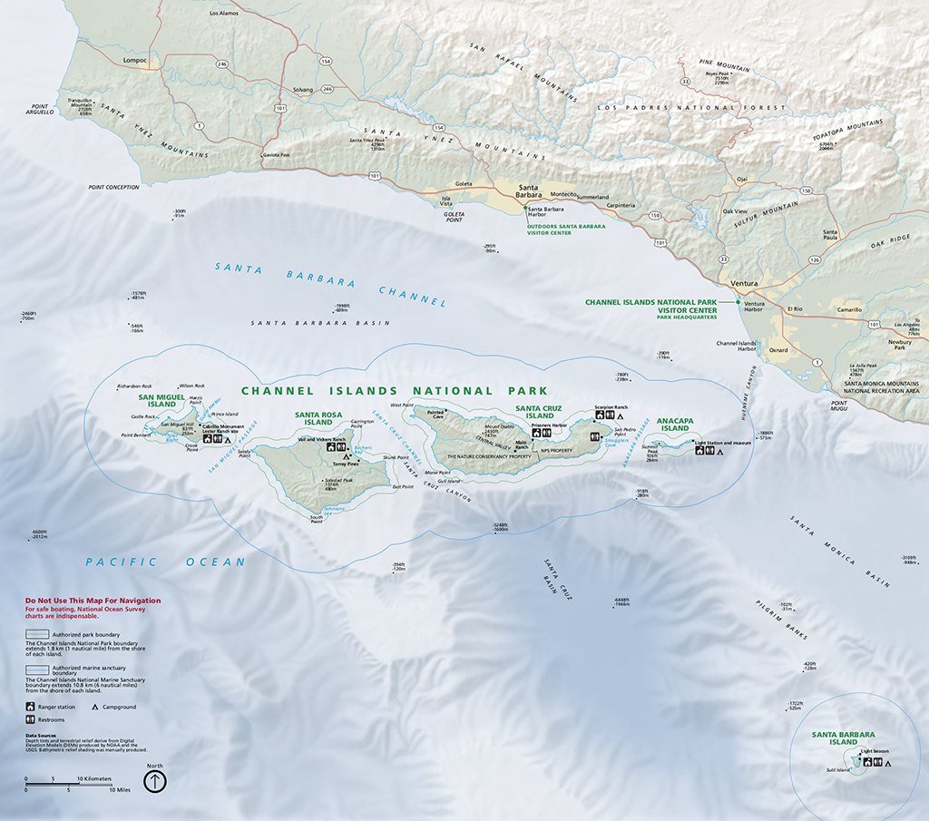 Channel Islands National Park map / NPS graphic