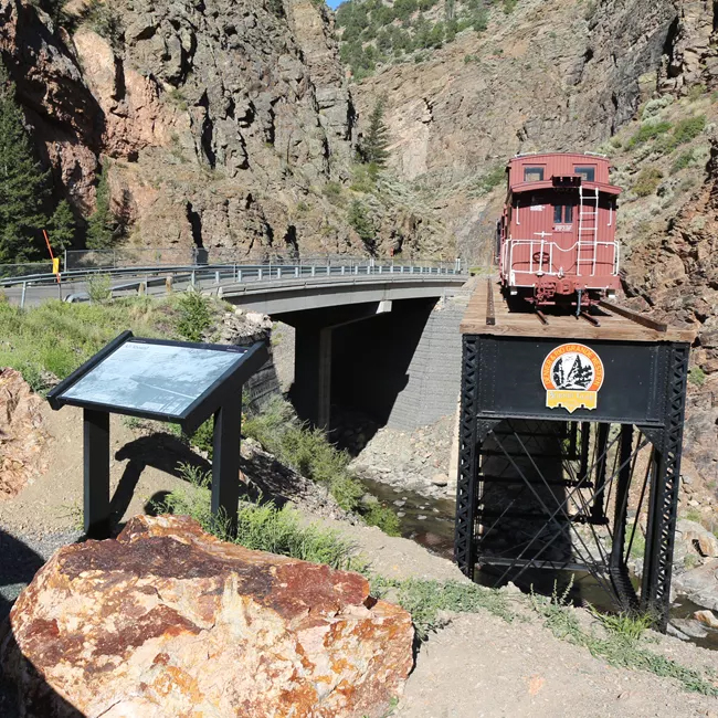 Train truss and Locomitive #278, Curecanti National Recreation Area / NPS-C. Roundtree