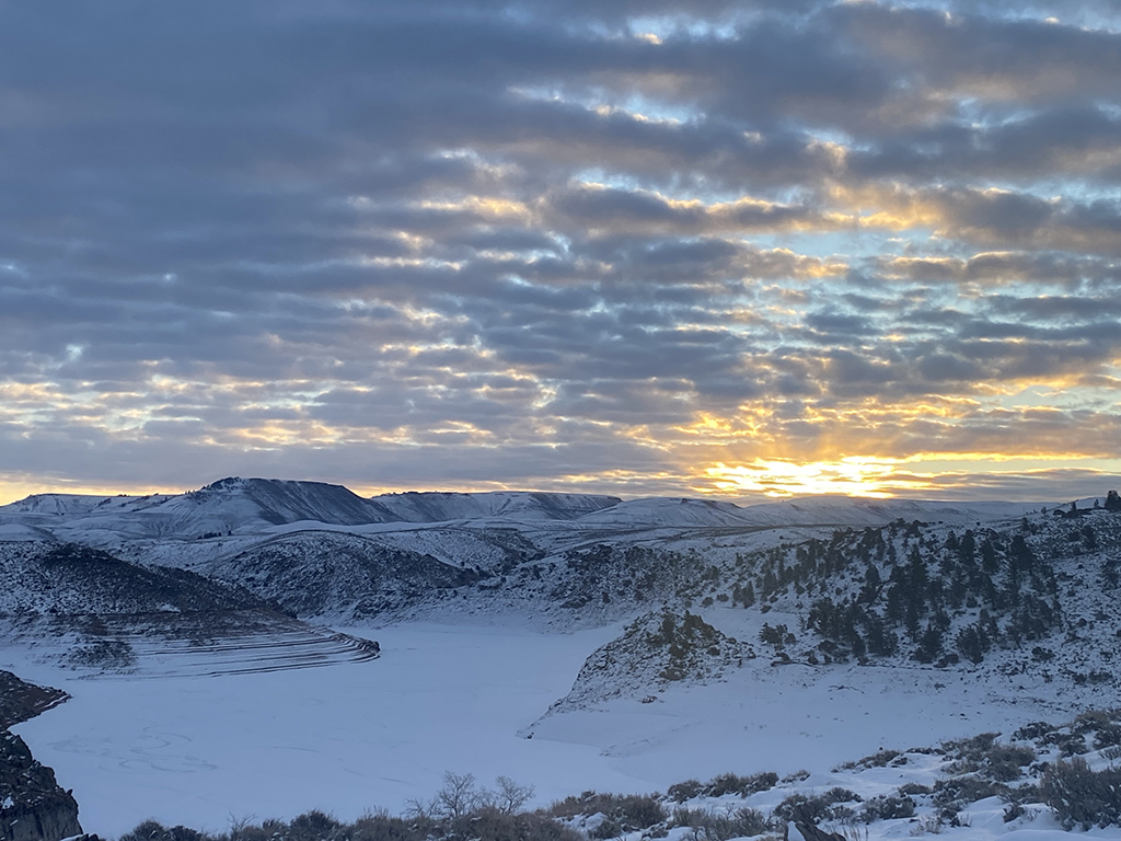 Blue Mesa Reservoir in winter, Curecanti National Recreation Area / NPS file