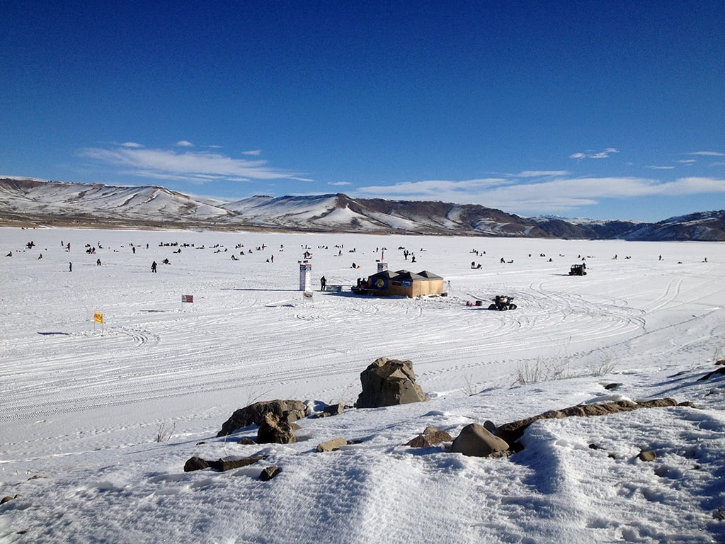 Ice fishing tournament on Blue Mesa Reservoir at Curecanti National Recreation Area / NPS file
