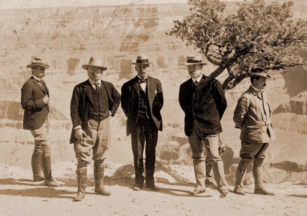 President Roosevelt at the Grand Canyon in 1903/NPS archives