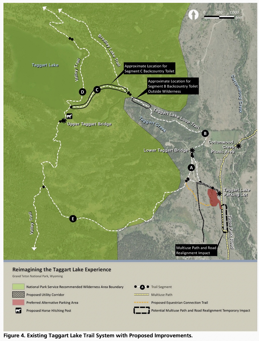 Grand Teton National Park staff has plans for improving the Taggart Lake area for visitors/NPS graphic
