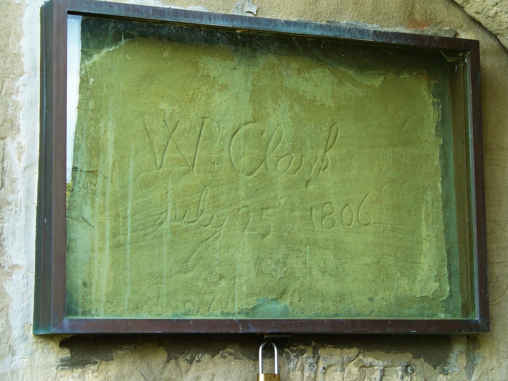 William Clark's carved signature/David and Kay Scott