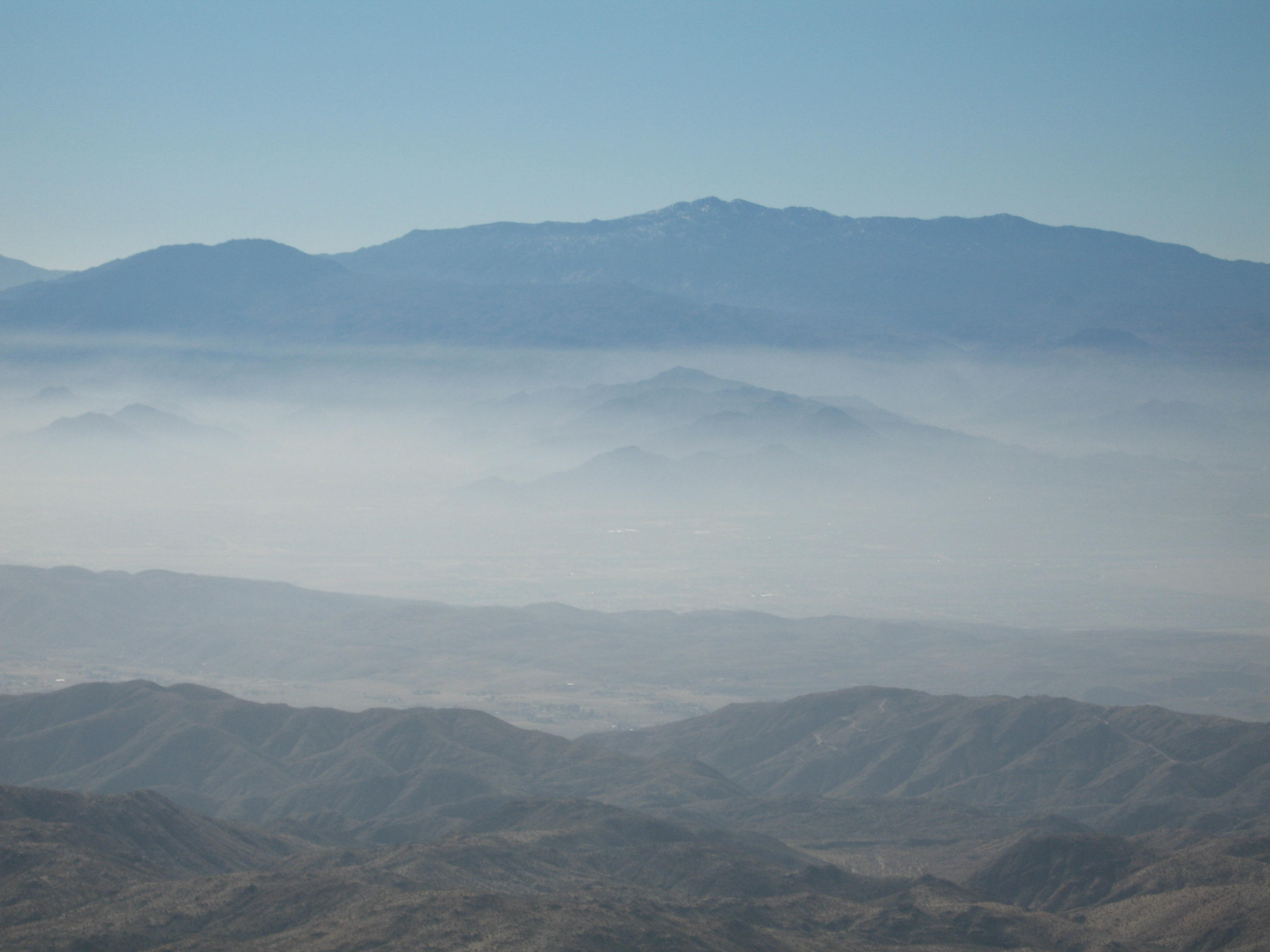 Coachella Valley haze; Keys View