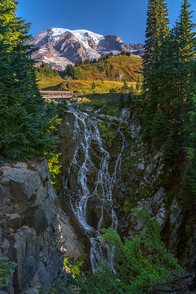 An early morning shot of Myrtle Falls, Mount Rainier National Park / Rebecca Latson
