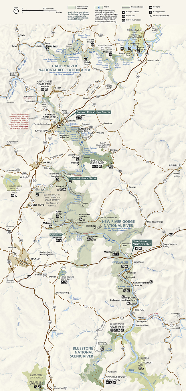 NPS Map of New River Gorge National Park and Preserve
