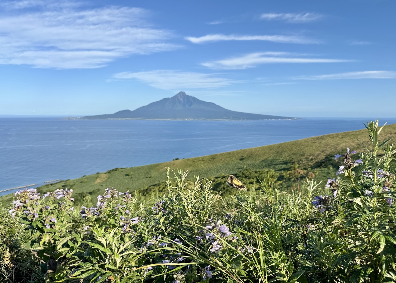 A view of Mt. Rishiri on Rishiri Island.