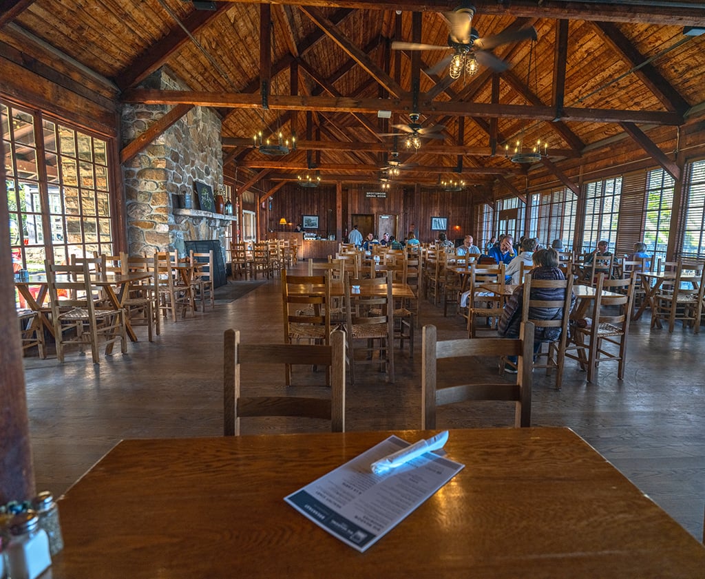 My spot in the Spottswood Dining Room, Big Meadows Lodge, Shenandoah National Park / Rebecca Latson