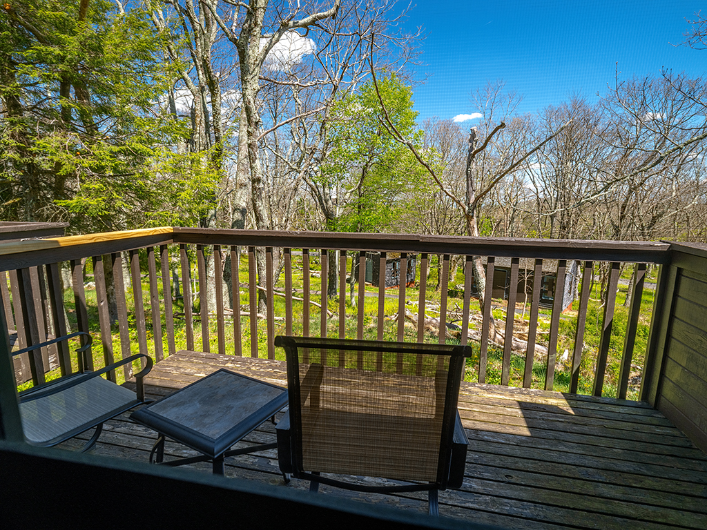 A Preferred-grade room porch view at Big Meadows Lodge, Shenandoah National Park / Rebecca Latson