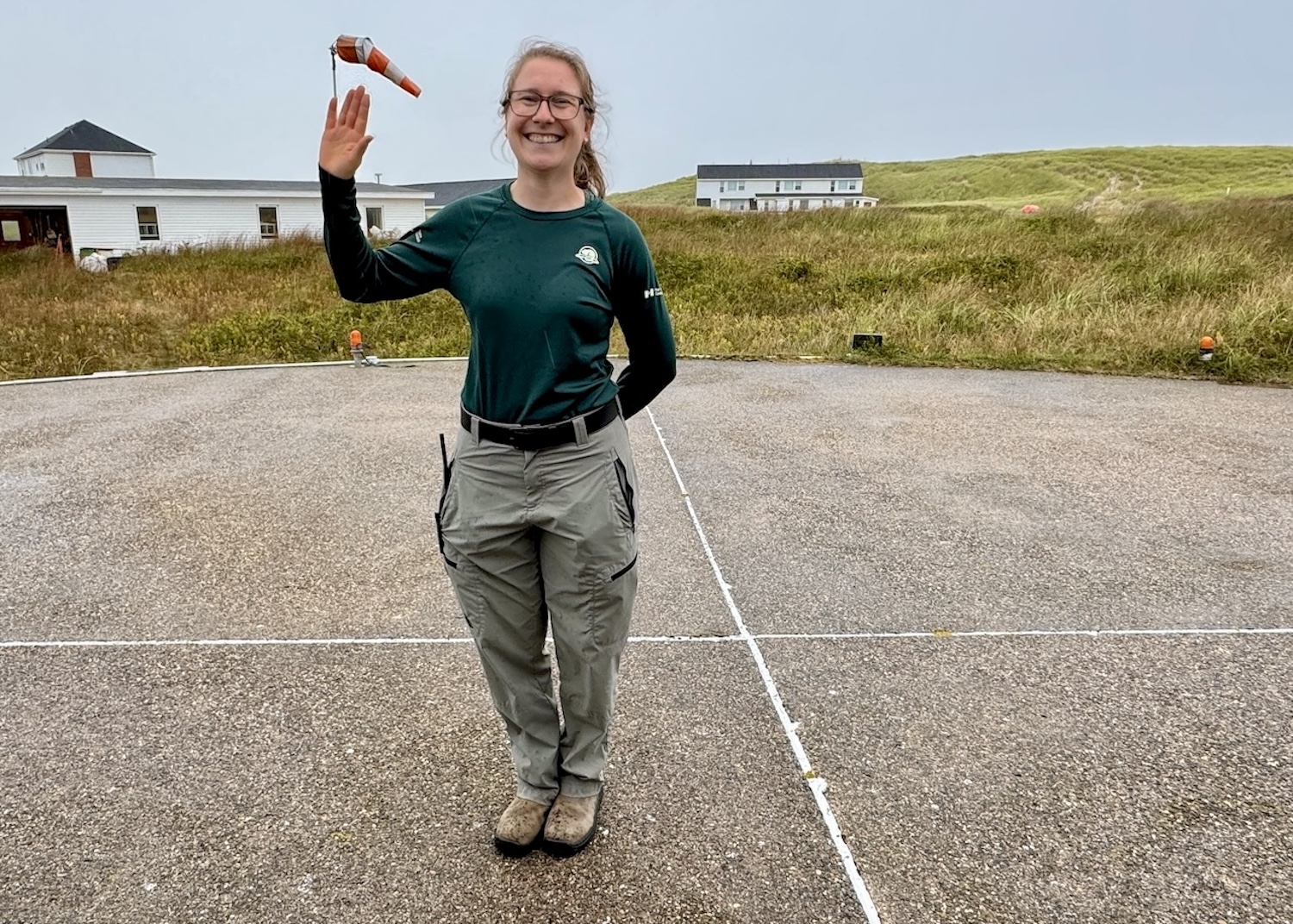 A Parks Canada employee greets everyone who visits Sable Island.