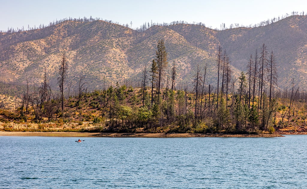 Kayaking the lake at Whiskeytown National Recreation Area / Rebecca Latson