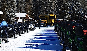 Guided Snowmobiles, Yellowstone National Park