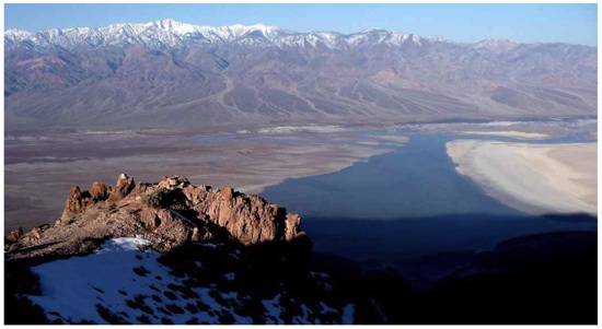 Lake Manly, as seen from Dantes View, NPS photo.