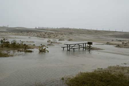flooded_site.jpg Flooded facilities on beach.
