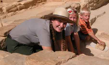 Kids with ranger at Mesa Verde NP.