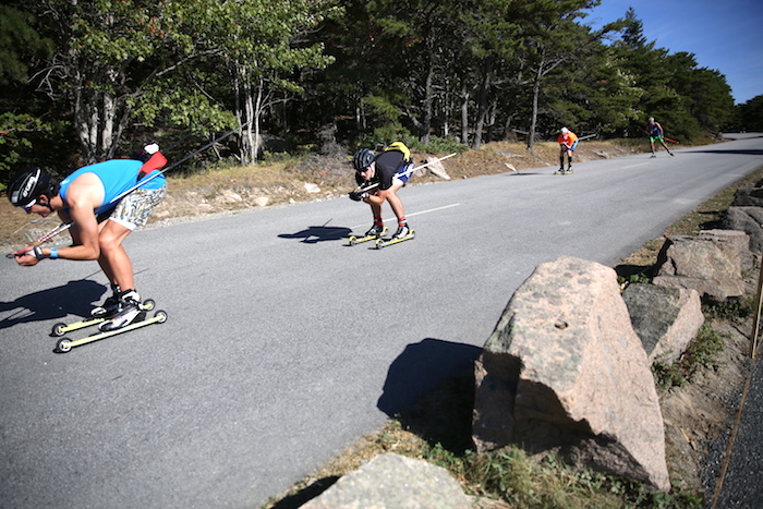 Roller skiers take to Acadia's Loop Road in Spring/Friends of Acadia Roller skiers take to Acadia's Loop Road in Spring/Friends of Acadia