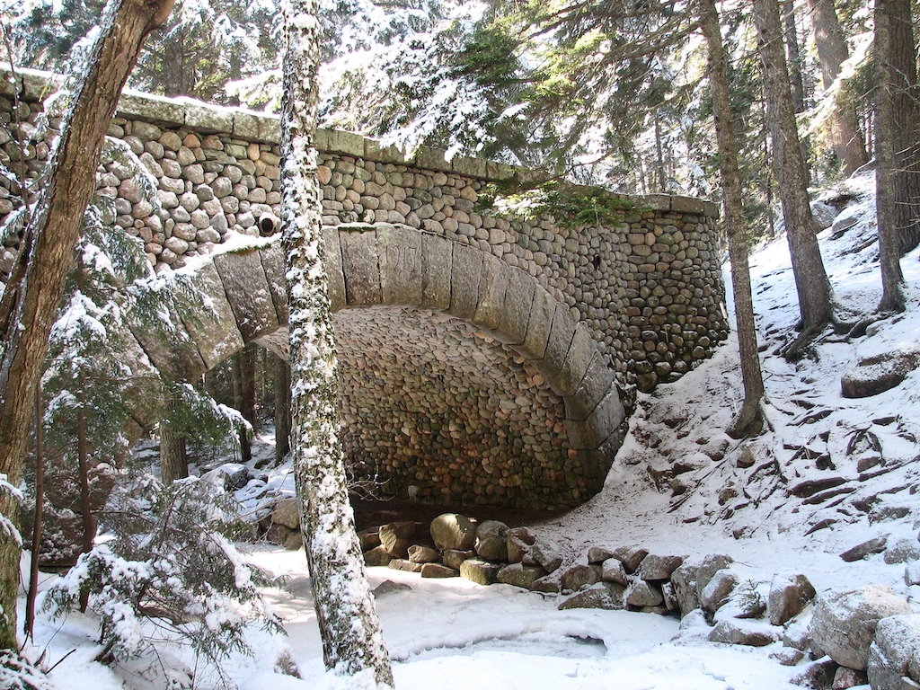 When snowstorms hit Acadia National Park, they open up the park's carriage roads to skiers and snowshoers/NPS When snowstorms hit Acadia National Park, they open up the park's carriage roads to skiers and snowshoers/NPS