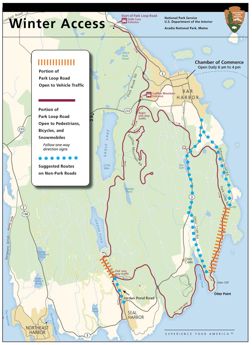 A significant portion of the Park Loop Road at Acadia National Park has closed for winter/NPS