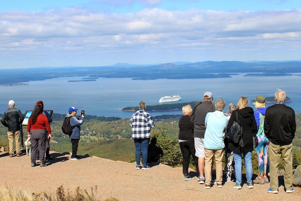 Among the popular destinations for cruise ship passengers is the summit of Cadillac Mountain in Acadia National Park/Marcus Wolf Among the popular destinations for cruise ship passengers is the summit of Cadillac Mountain in Acadia National Park/Marcus Wolf