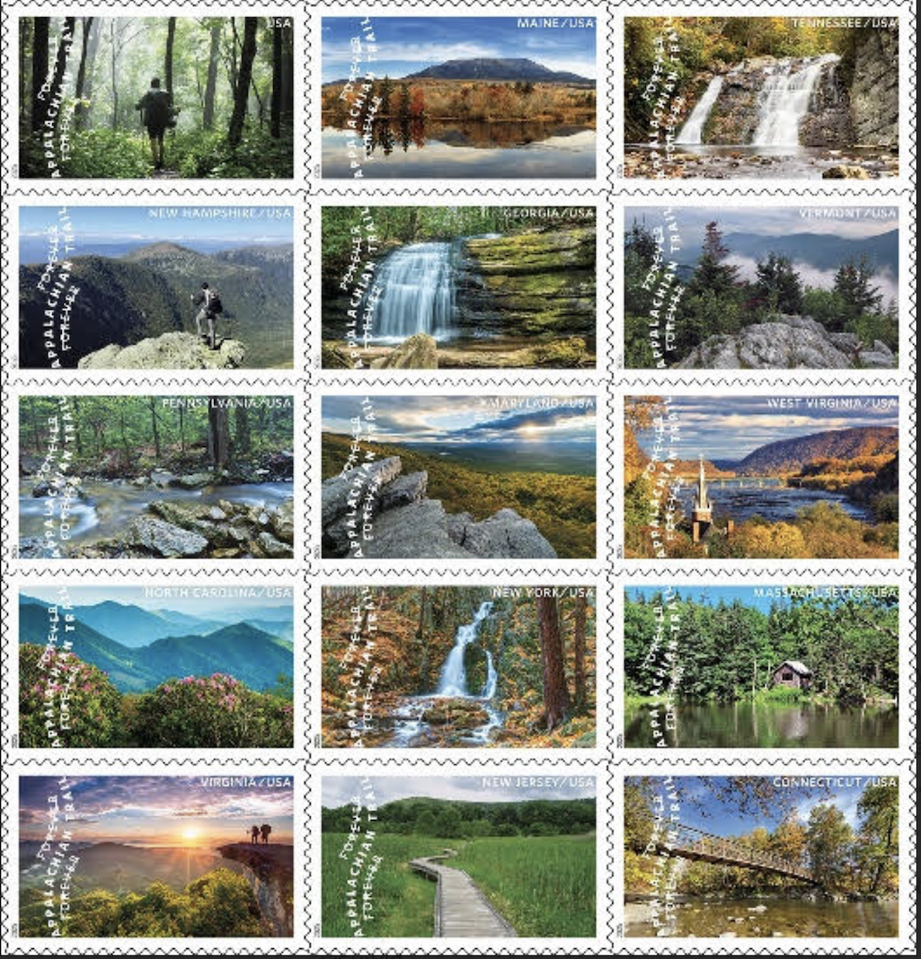 The Appalachian National Scenic Trail will be featured on a series of Forever Samps/USPS The Appalachian National Scenic Trail will be featured on a series of Forever Samps/USPS