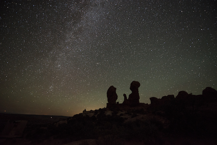 Night sky over Garden of Eden in Arches National Park/NPS, Chris Wonderly