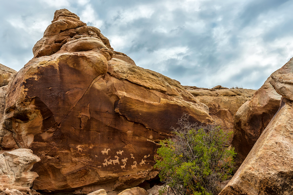 A petroglyph panel in Arches National Park/Rebecca Latson file A petroglyph panel in Arches National Park/Rebecca Latson file