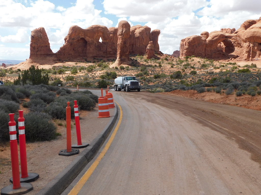 Roadwork will close the Windows section of Arches National Park this week/NPS Roadwork will close the Windows section of Arches National Park this week/NPS