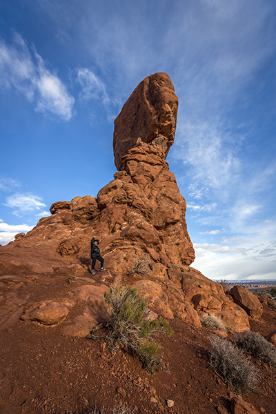Becky At Balanced Rock Becky At Balanced Rock