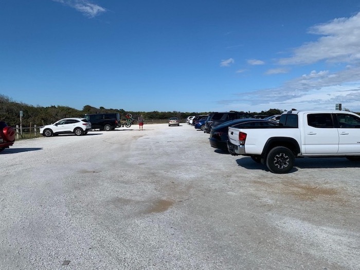 One of Assateague’s clay and clamshell parking lots/Michael Sparks One of Assateague’s clay and clamshell parking lots/Michael Sparks