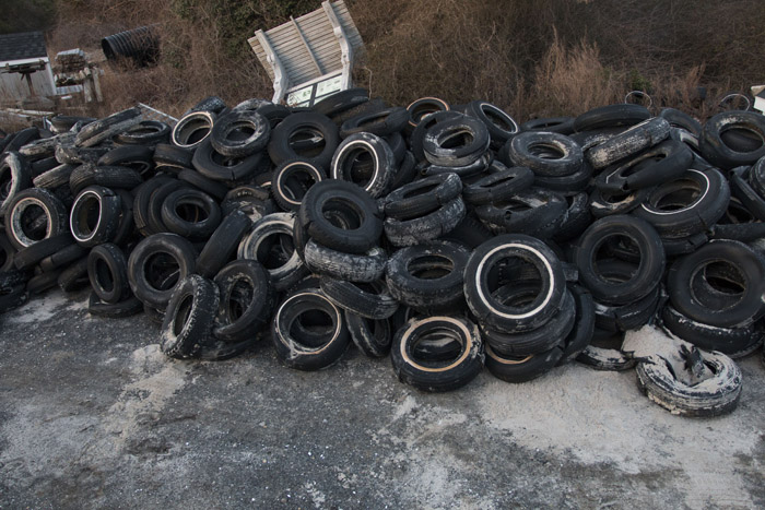 Tires collected at Assateague Island National Seashore/Mark Hendricks Tires collected at Assateague Island National Seashore/Mark Hendricks