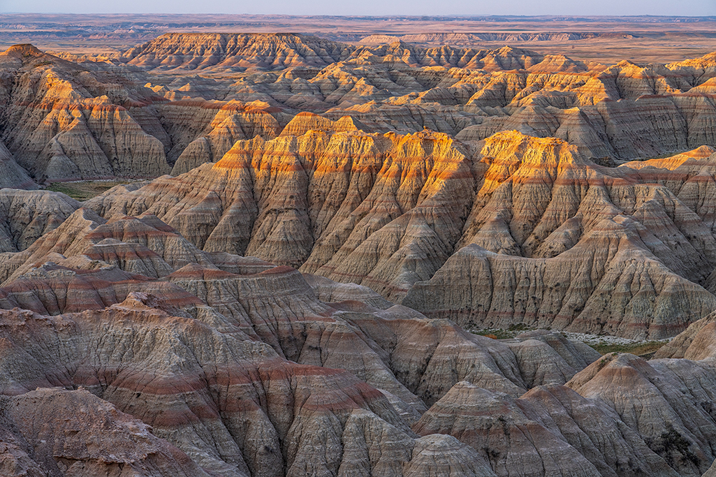 Sunrise at Burns Basin Overlook, Badlands National Park / Rebecca Latson