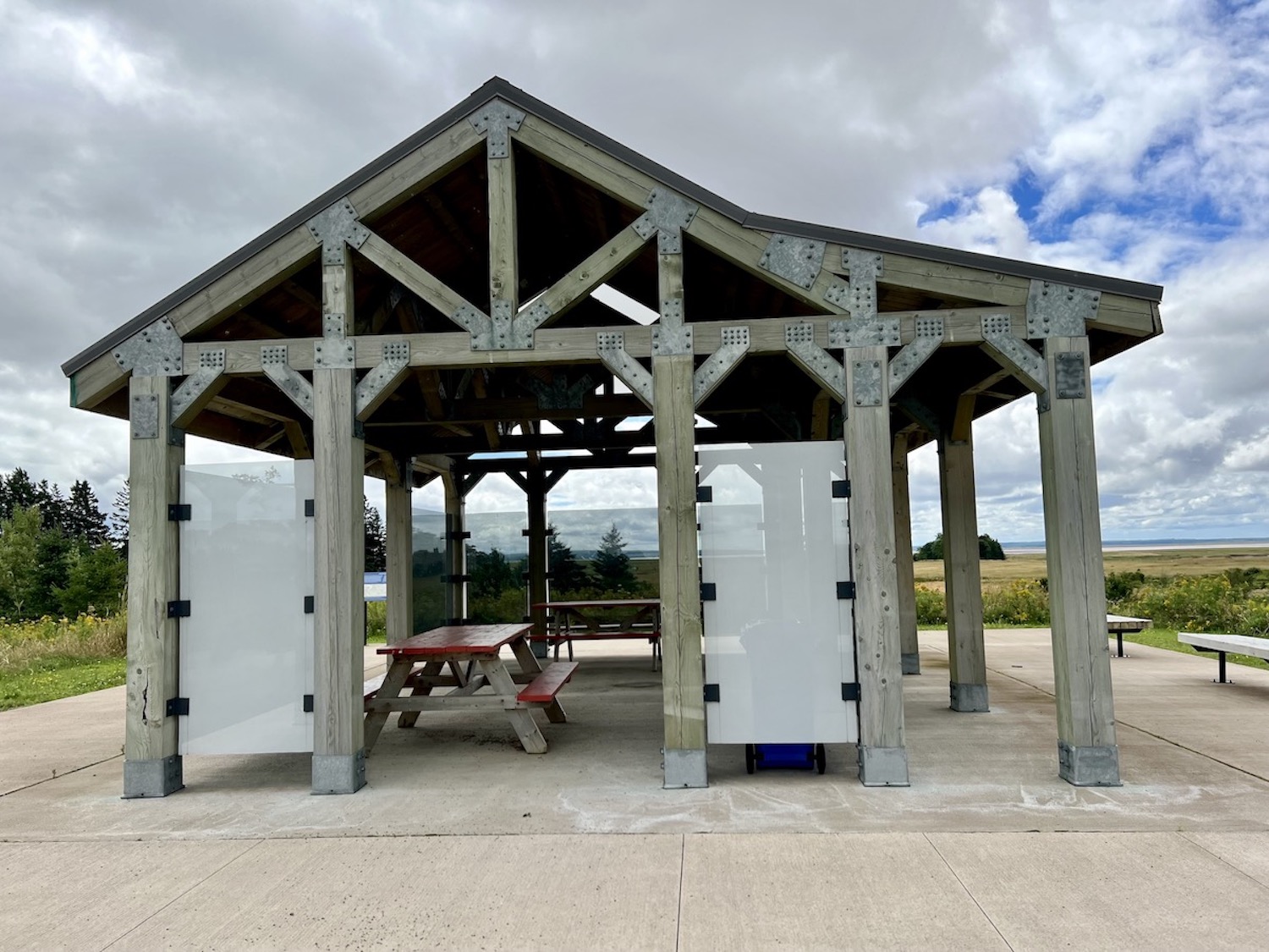 Even a simple picnic shelter can increase the draw of a national historic site. Even a simple picnic shelter can increase the draw of a national historic site.