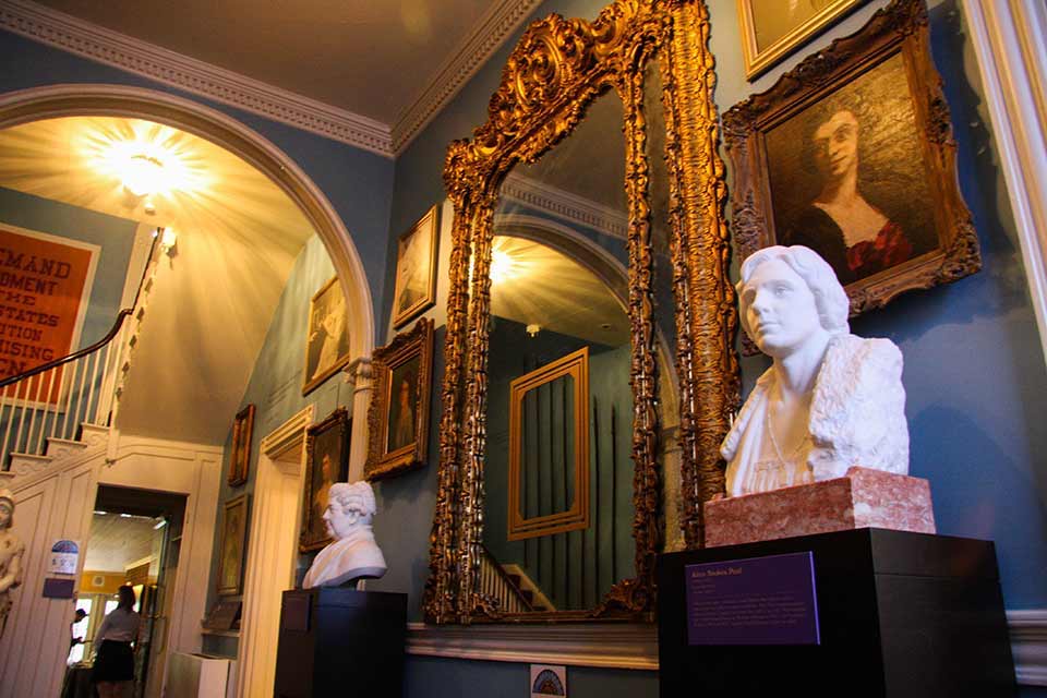 The entrance hall of Belmont-Paul Women's Equality National Monument, headquarters of the National Woman's Party/NPS