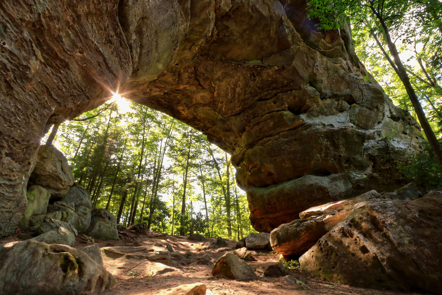 Split Bow Arch is one of the stone wonders at Big South Fork National River and Recreation Area/NPS file Split Bow Arch is one of the stone wonders at Big South Fork National River and Recreation Area/NPS file
