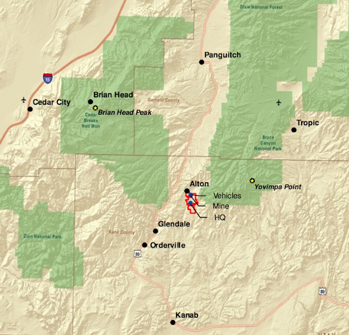 Alton Coal Development locator map/BLM Alton Coal Development locator map/BLM