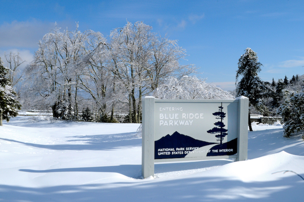 Blue Ridge Parkway can offer miles and miles of snowy landscapes for skiers and snowshoers/Vicki Dameron Blue Ridge Parkway can offer miles and miles of snowy landscapes for skiers and snowshoers/Vicki Dameron