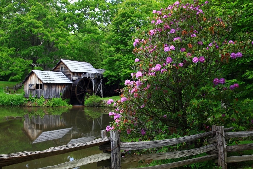 The nearby grist mill is one of the most photographed sites along the Blue Ridge Parkway/NPS file The nearby grist mill is one of the most photographed sites along the Blue Ridge Parkway/NPS file