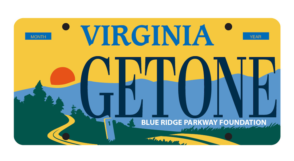 A specialty license plate supporting the Blue Ridge Parkway can be preordered in Virginia/BRPFoundation A specialty license plate supporting the Blue Ridge Parkway can be preordered in Virginia/BRPFoundation