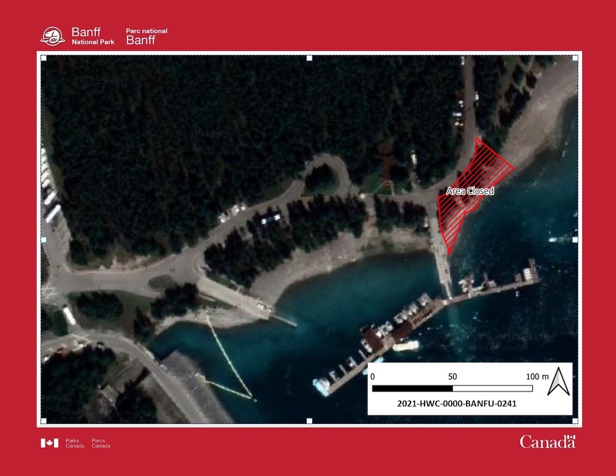 A map showing the closure for the fox den. A map showing the closure for the fox den.