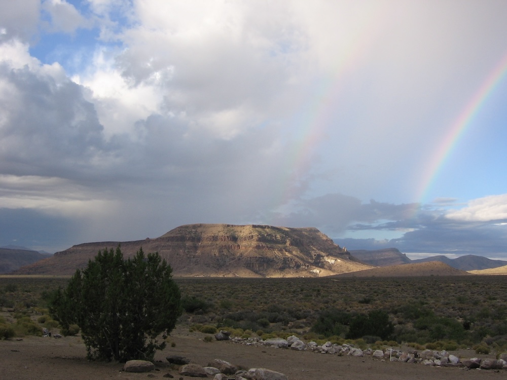 Rainbow over Tabletop Mountain, Mojave National Preserve / NPS
