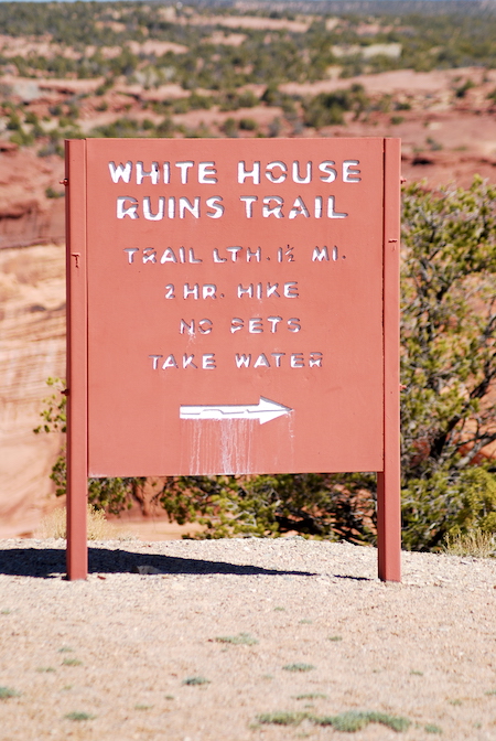 White House Ruins Trail sign/Kurt Repanshek White House Ruins Trail sign/Kurt Repanshek