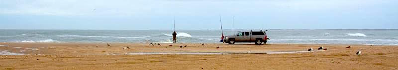 Fall surf casting at Cape Hatteras National Seashore/NPS Fall surf casting at Cape Hatteras National Seashore/NPS