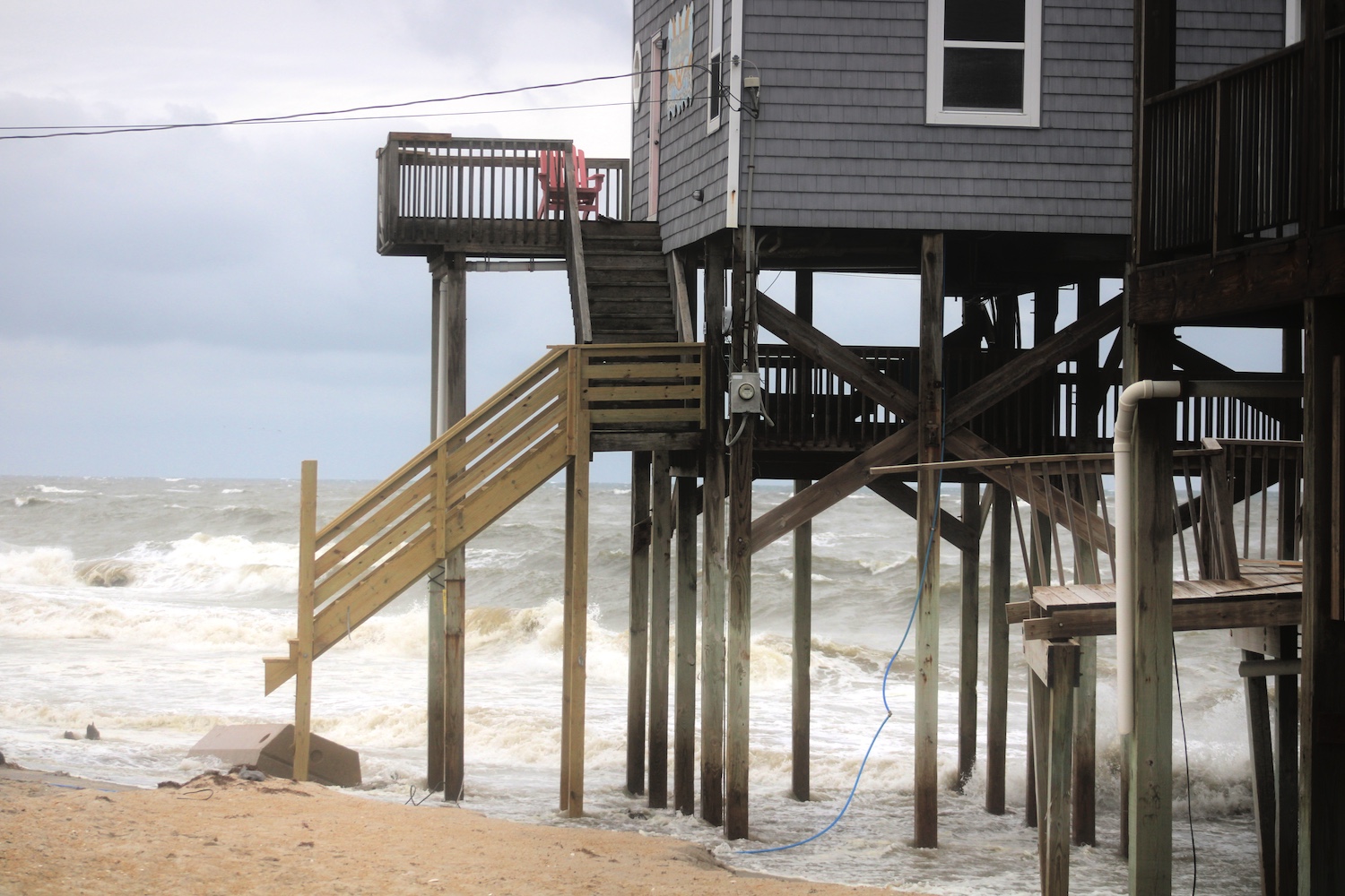 The Atlantic Ocean is slowing reclaiming the shoreline along the Outer Banks/Declan McLeaf The Atlantic Ocean is slowing reclaiming the shoreline along the Outer Banks/Declan McLeaf