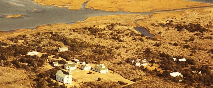 Aerial view of Portsmouth Village, Cape Lookout National Seashore/NPS