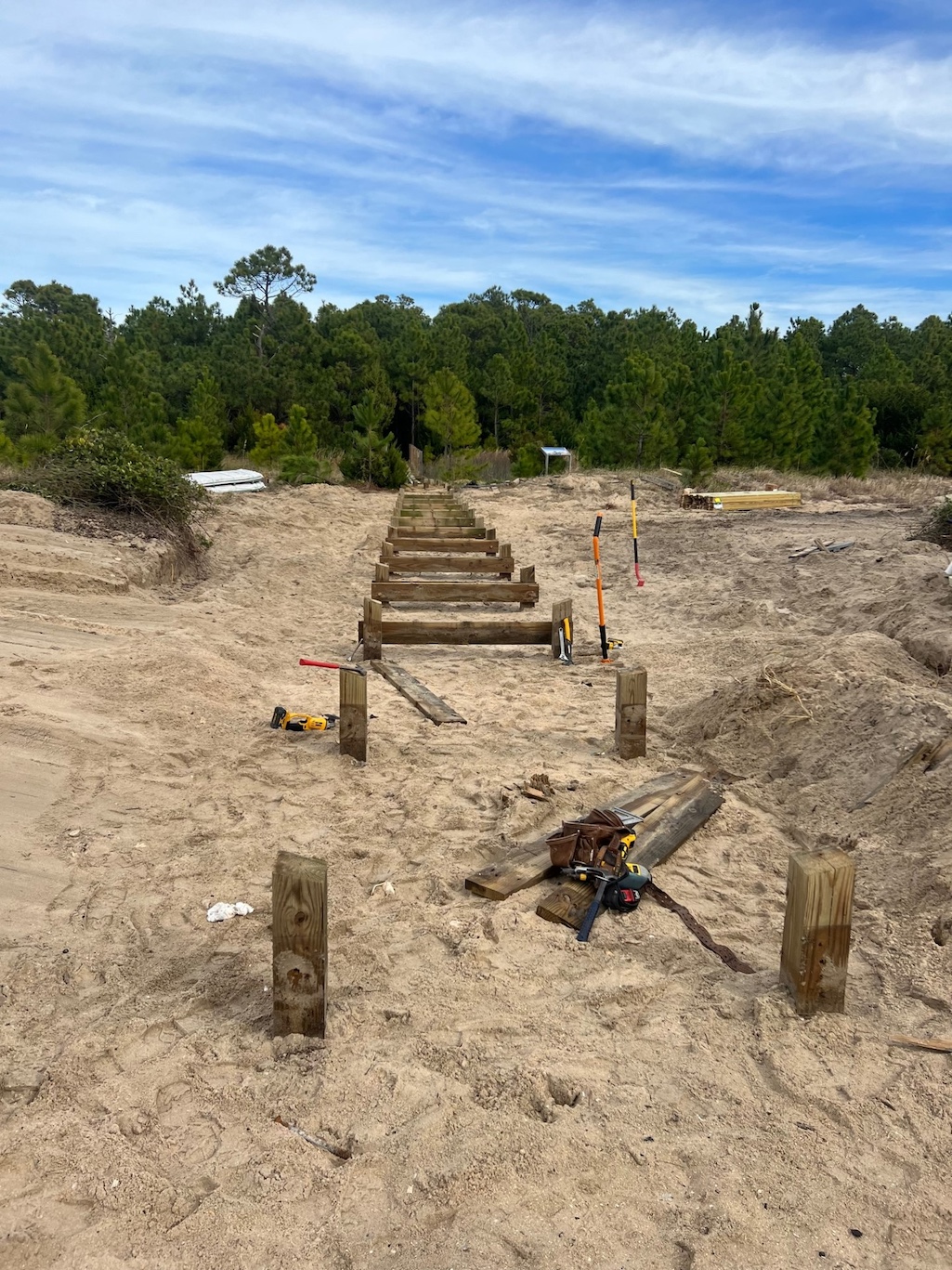 The boardwalk that leads to the Cape Lookout Lighthouse is being replaced this winter/NPS The boardwalk that leads to the Cape Lookout Lighthouse is being replaced this winter/NPS